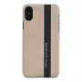 Puzdro na smartphone man and wood pre iPhone X/XS – čierna koža
