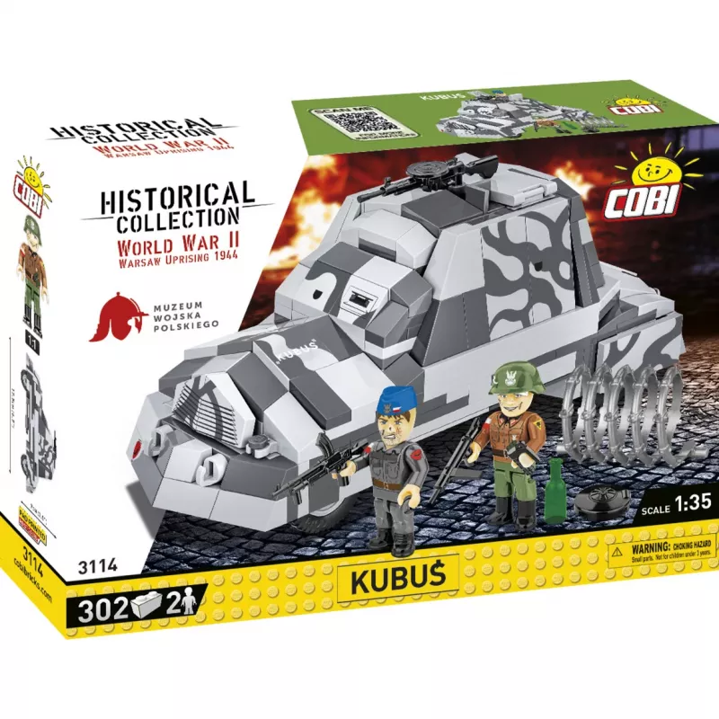 COBI 3114 Historical Collection stavebnica, improvizované obrnené auto Kubus, Varšavské povstanie, 302 dielikov