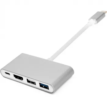 Adaptér USB C - HDMI, 4x USB 2.0/3.0, USB C