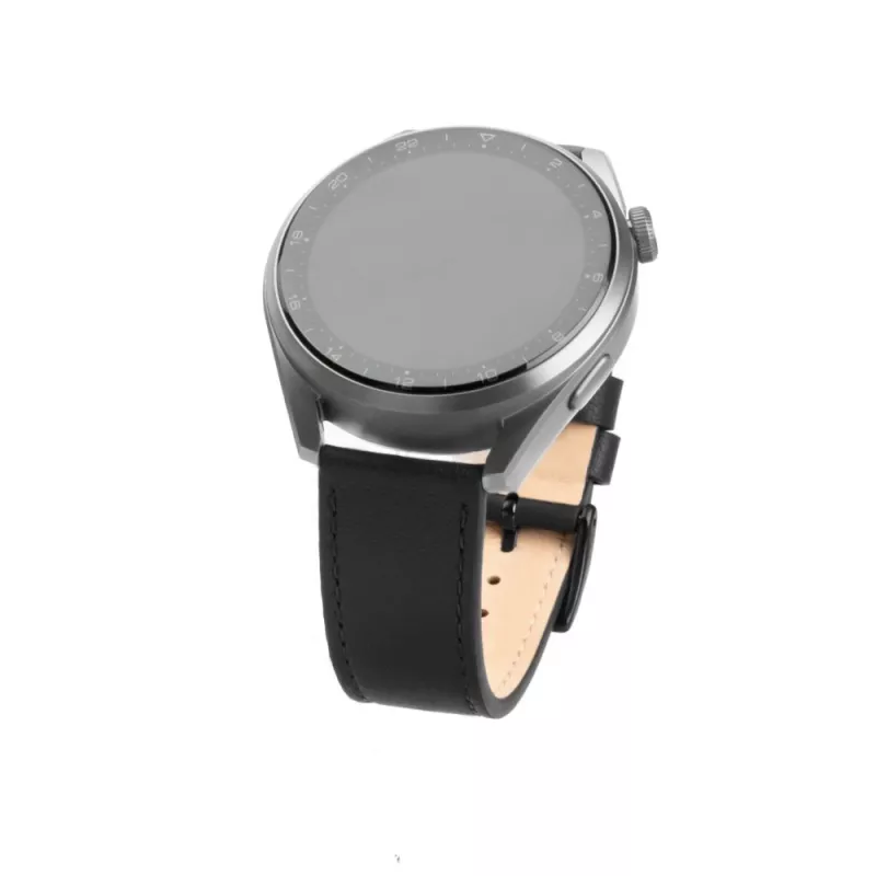 Kožený náramok FIXED FIXLST-20MM-BK – 20 mm rýchloupínací čierny pre smart hodinky