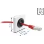 Delock 91074 Easy 45 káblová priechodka, okrúhla, biela/čierna