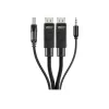 Belkin Secure KVM Combo kábel - kábel klávesnica / video / myš / audio - USB, Mini konektor, DisplayPort (M) na stereo mini jack, USB Type