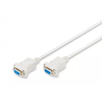 Assmann Zero-Modem prepojovací kábel. D-Sub9 F/F. 1,8 m. Snap puzdro. béžová (AK-610100-018-E)