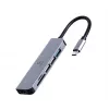 Dokovacia stanica GEMBIRD A-CM-COMBO6-02 — káblová USB 3.2 Gen 1 Type-C, HDMI, 1x USB-A, 2x USB 2.0, SD/MicroSD (≤128 GB), sivá