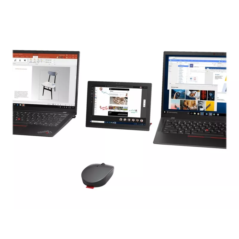 Lenovo Go Multi-Device myš kancelárska obojručná RF Wireless + Bluetooth optická 2400 DPI