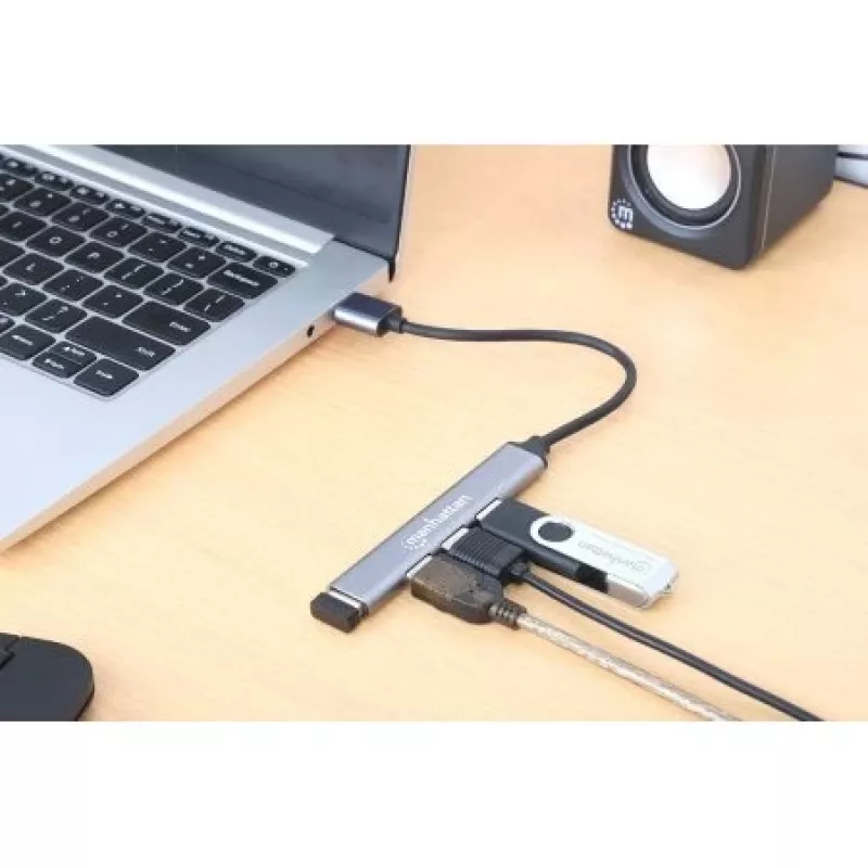 Manhattan USB-A 4-portový hub, 4x USB-A porty (1x 5 Gbps USB 3.2 Gen1…