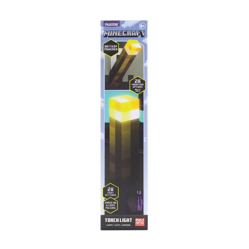 Stolná lampa Paladone Torch Light PP9202MCFV3 dizajn Minecraft na batérie