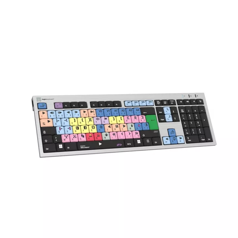 Logickeyboard LKB-MCOM4-AJPU-FR klávesnica USB AZERTY francúzska strieborná (LKB-MCOM4-AJPU-FR)