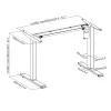Ergo Office Jednomotorový elektrický stôl, na státie, max. 80 kg, max. výška 1160 mm, ER-443