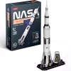 3D puzzle cubicfun model rakety Apollo Saturn — vzdelávacia stavebnica v mierke