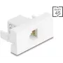 DELOCK RJ12 modul so zásuvkou 6P6C UTP biely 90898