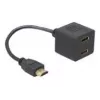 HDMI adaptér DeLOCK 65056 0,2 m konektor samec na 2x konektor samica
