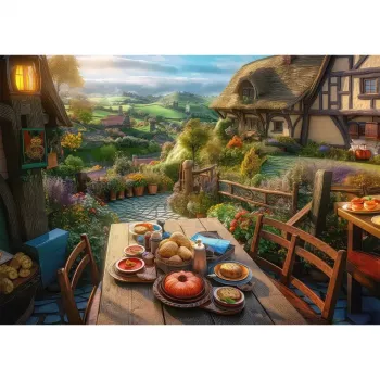 Schmidt Spiele Puzzle 'Raňajky s výhľadom' 1000 dielikov, šírka 693 mm