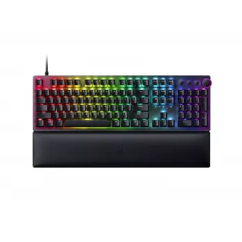 Káblová herná klávesnica Razer Huntsman V2 — klikacie fialové optické spínače, RGB-LED