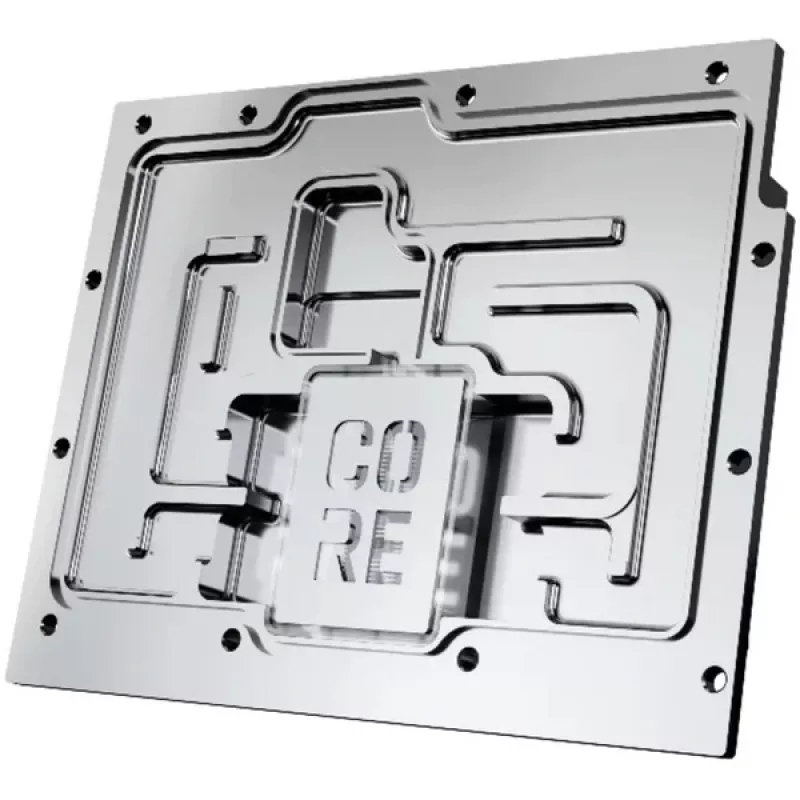 Alphacool Core RX 9070 XT Aorus Elite vodný blok GPU so zadnou doskou, priehľadný/chróm (14780)