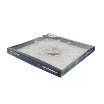 Mechanické nástenné hodiny ESPERANZA EHC004, kovový rám, Ø50 cm, hrúbka 2,5 cm, batéria AA 1,5 V (1)
