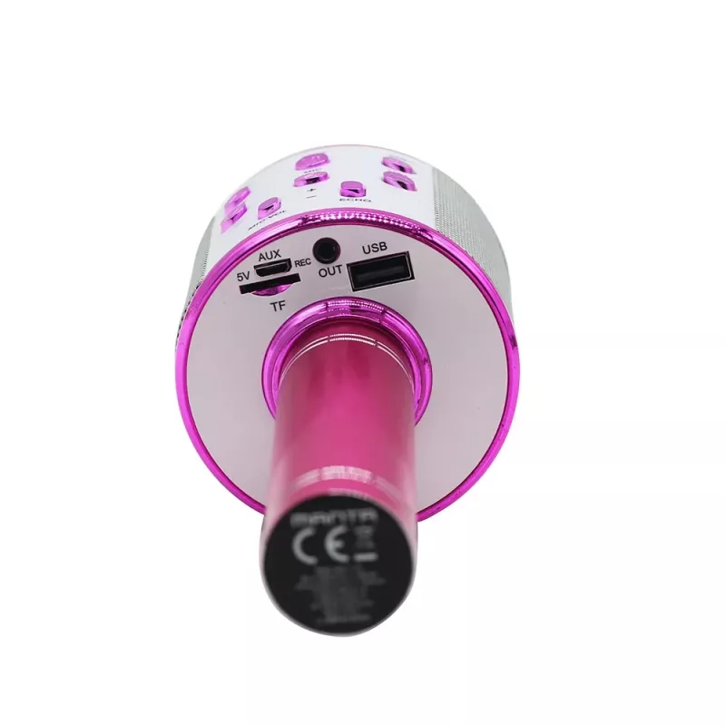 Mikrofón MANTA MIC11-PK ružový — káblový 3,5 mm jack, ľahký ručný mikrofón
