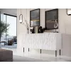 Komoda Cama Meble JUNGLE 152x40.5x74.5 cm biela matná s čiernymi nohami