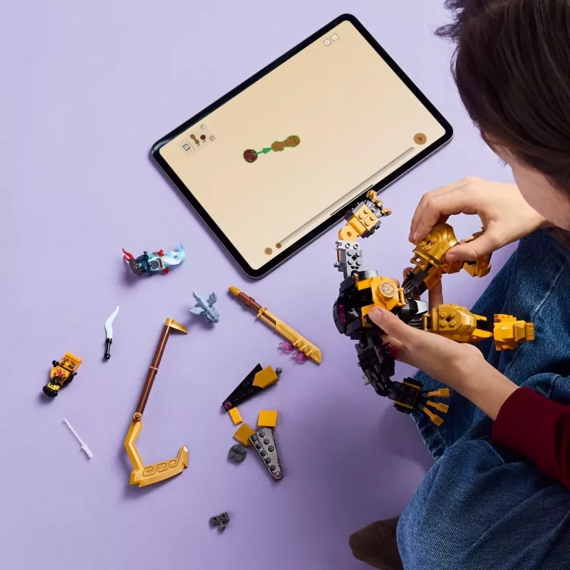 LEGO stavebná sada NINJAGO 71839 Arinov Spinjitzu bojový mech, 213 dielov, 2 minifigúrky, výška 160 mm