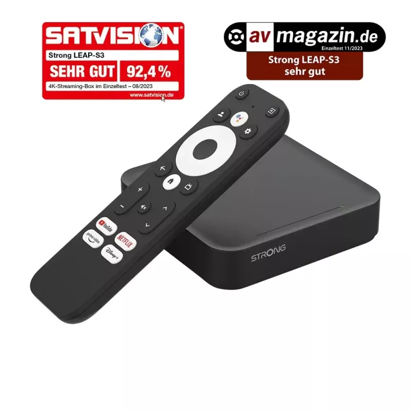 Strong LEAP-S3 Smart TV Box čierny 4K Ultra HD 16 GB Wi-Fi Ethernet LAN