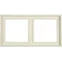 JUNG LS 982 W rámik 2-násobný slonovina bezskrutkový duroplast 81x152 mm