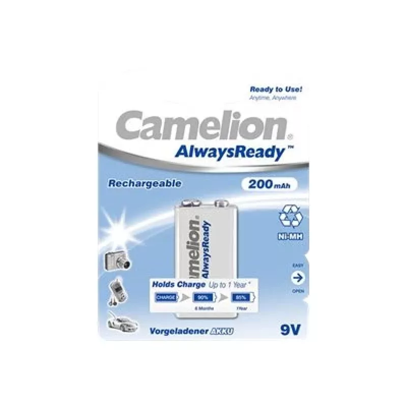 Camelion | 9V/6HR61 | 200 mAh | AlwaysReady akumulátory Ni-MH | 1 kus