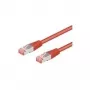 Wentronic Goobay CAT 6 patch kábel, S/FTP (PiMF), červený, 0,5 m - LSZH bez halogénov, meď (68277)