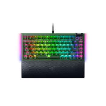 Mechanická herná klávesnica Razer BlackWidow V4 75 % — káblová US-layout, Phantom Green Edition, taktilné mechanické spínače Razer