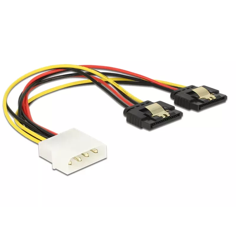 Interný napájací kábel DeLOCK 85237 0,2 m Molex na 2 x SATA