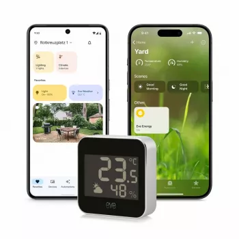 Meteorologická stanica Eve Systems EVE O monitor vnútornej/vonkajšej teploty a vlhkosti