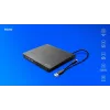 SAVIO AK-59 externá štíhla CD/DVD vypaľovačka R/RW - USB-C/USB-A, čierna