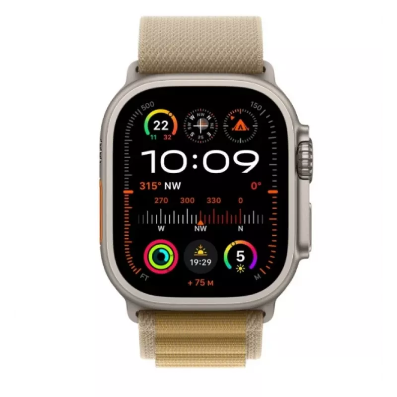 Apple Smartwatch MX4H3UL/A 49 mm GPS Always‑On Retina displej Natural Titan