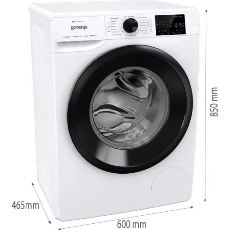 Voľne stojaca práčka Gorenje WPNEI84SASWIFI/PL 8 kg 1400 ot/min WLAN biela, invertorový motor