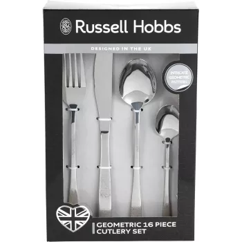Sada príborov Russell Hobbs RH01519EU7 16-dielna geometrický dizajn, nehrdzavejúca oceľ