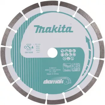 Diamantový rezací kotúč Makita D-80117 na rezanie, 230x22,23 mm