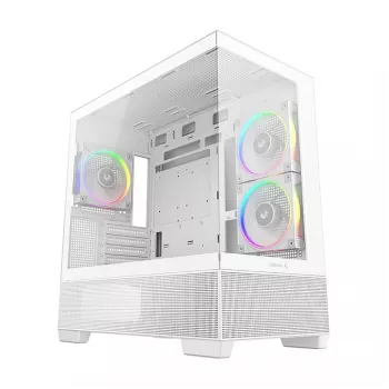PC Midi Tower skriňa DeepCool CG380 3F WH — biela, 235×437×451 mm, podporuje 2,5