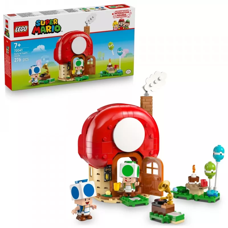 LEGO Super Mario Párty v Toadovom dome sada 72041 s interaktívnymi hracími funkciami