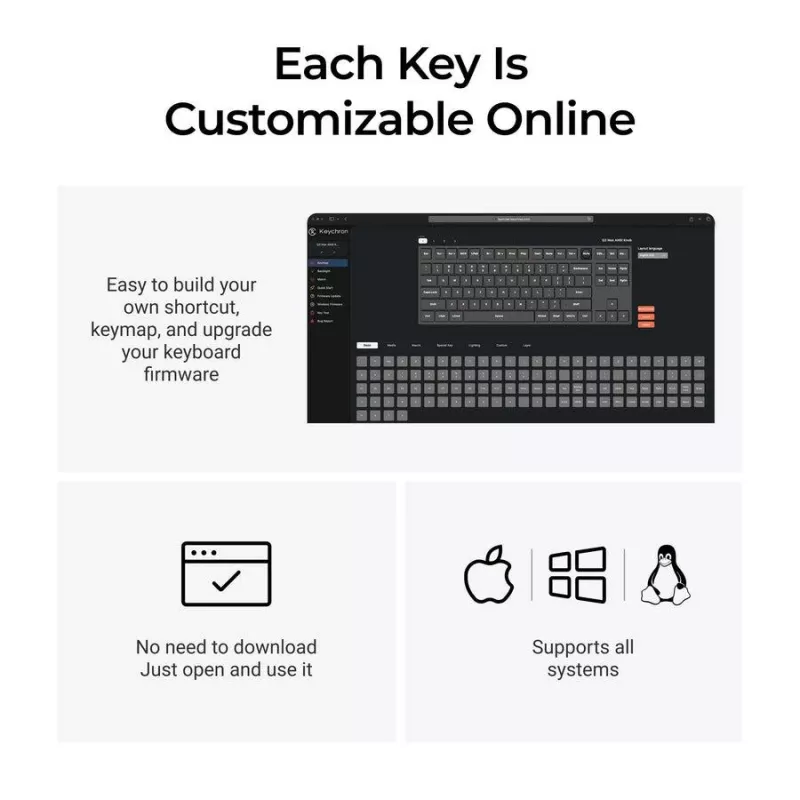 Klávesnica Wrl Q3 Max RGB/CARBON čierna Q3M-M4 Keychron