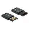DeLOCK USB 2.0 čítačka kariet čierna Micro SD MicroSDHC MicroSDXC 480 Mbit/s