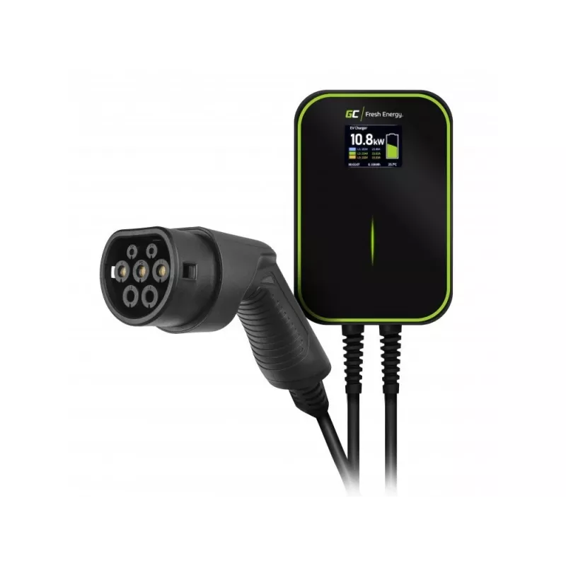 Nabíjacia stanica pre elektrické vozidlá Green Cell EV14 22 kW Čierna Hliník Nástenná