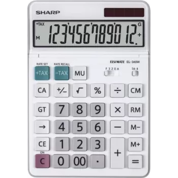 Sharp EL-340W kalkulačka stolová displej biela