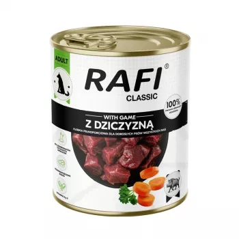 Dolina Noteci RAFI Classic s divinou mokré krmivo pre psov, 800 g