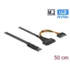 DeLOCK M.2 Key M na U.2 SFF-8639 NVMe adaptér s 50 cm káblom