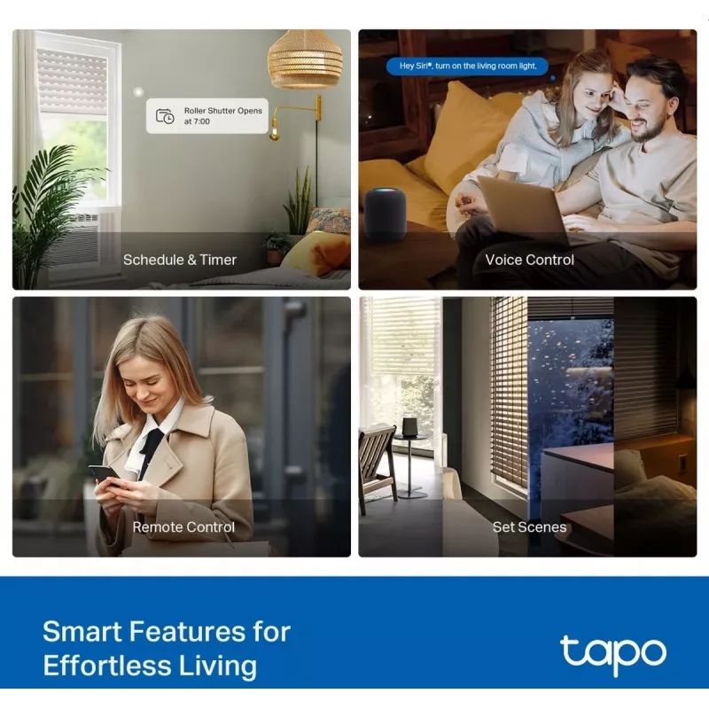 TP-Link Smart Switch modul, spínací aktor, 7 kanálov, 2400 MHz, biely, AC, 150 W