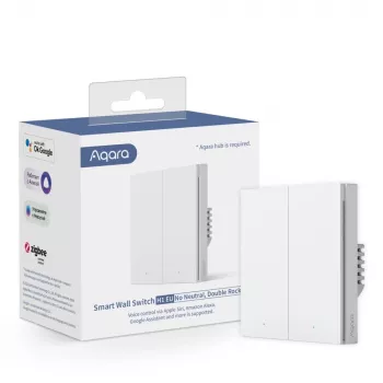 Aqara Smart Wall Switch H1 (No Neutral, Double Rocker) biela (HomeKit)