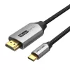 Vention USB-C na HDMI kábel CRBBH – 2 m, 4K@60Hz, čierny, USB-C na HDMI