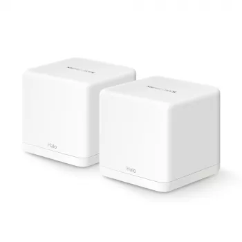 Mesh systém MERCUSYS Halo H60X (balenie 2 ks) Dualband Wi‑Fi 6, 1500 Mbit/s, až do 350 m², 2x LAN, interné antény, biela