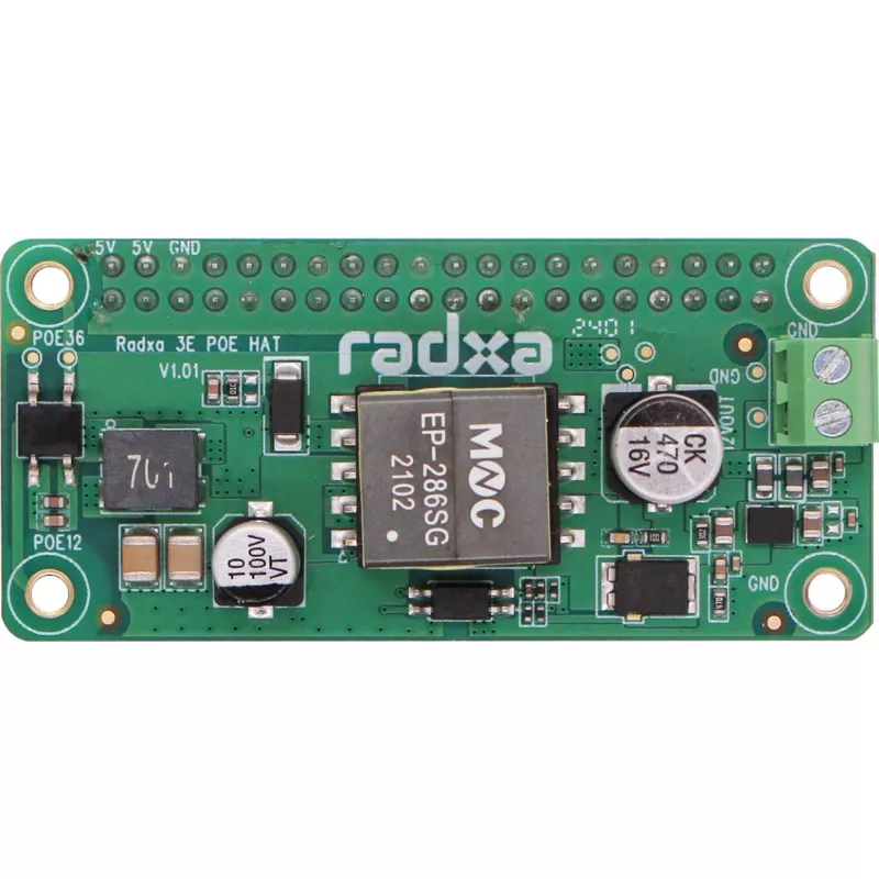 PoE HAT ALLNET RA023 pre RADXA Zero 3E – modul Power over Ethernet kompatibilný s 802.3af