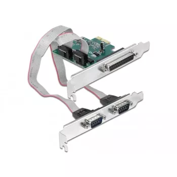 DeLOCK - adaptér paralelný/sériový - PCIe 1.1 Low-Profile - paralelný x 1 + sériový x 2 (90413)