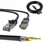 Sieťový kábel Extralink LAN patch kábel Kat.5e RJ-45 F/UTP 0,5 m čierny